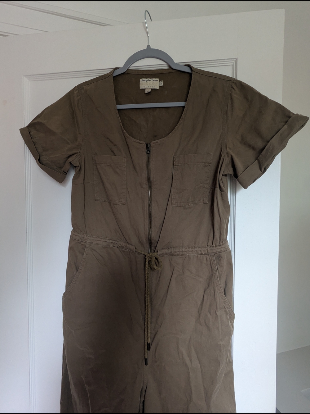 People Tree Olive Utility Jumpsuit - Organic Cotton